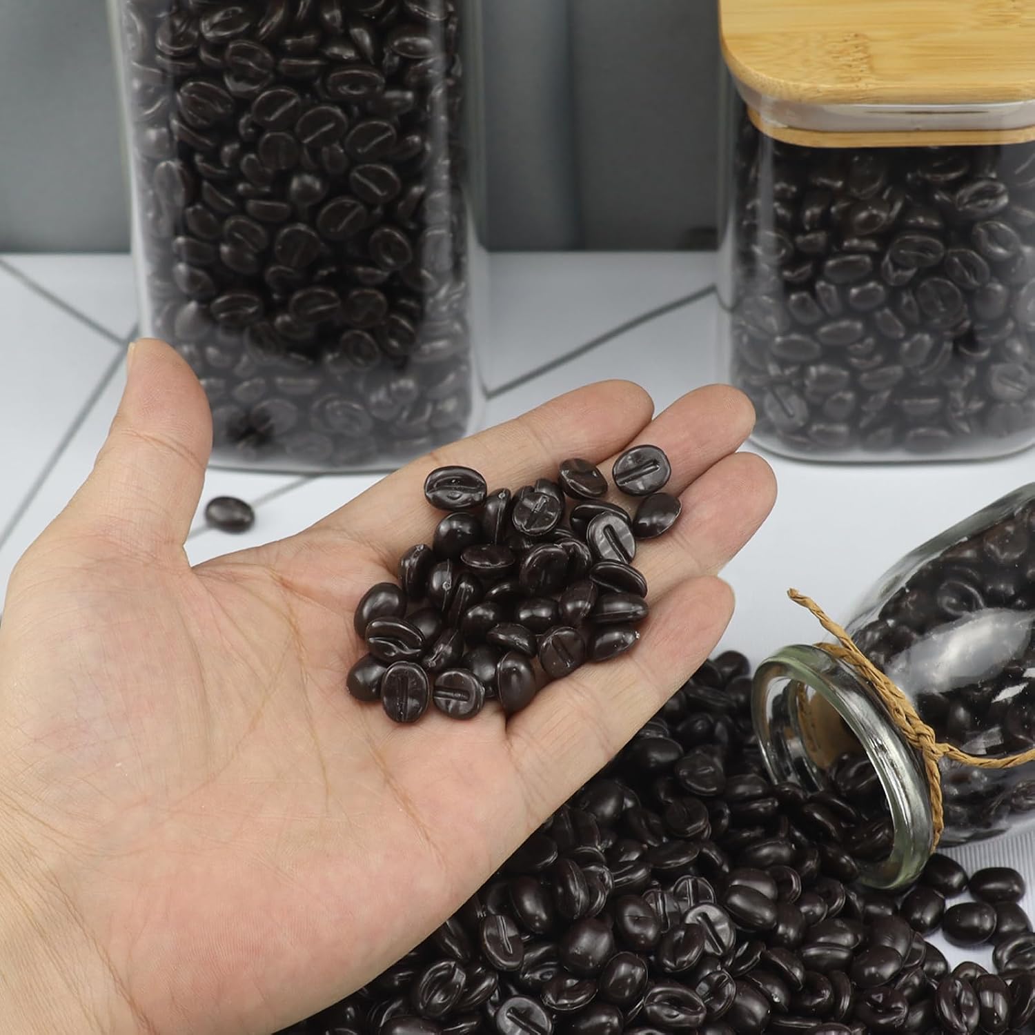 Artificial Coffee Beans for Display, 500 g Pack