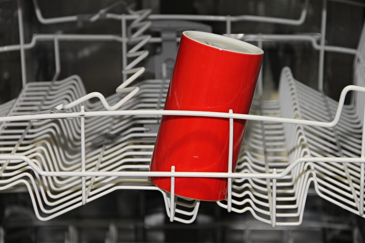 Ceramic cups washing kitchen