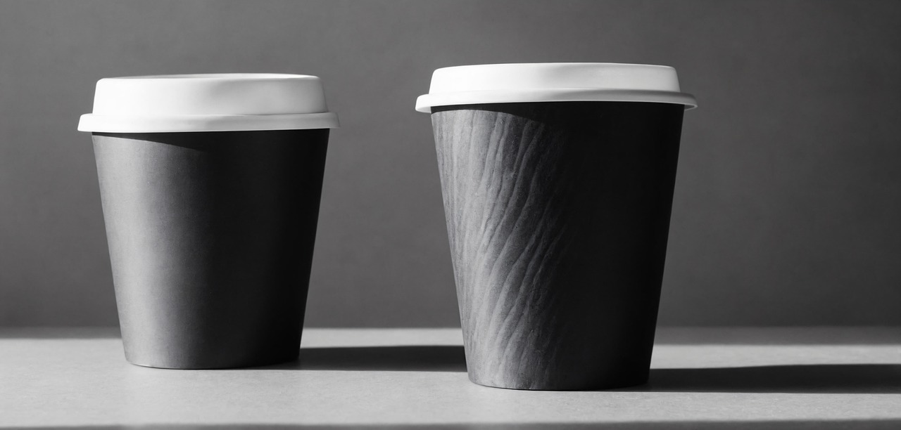 Paper coffee cups takeaway